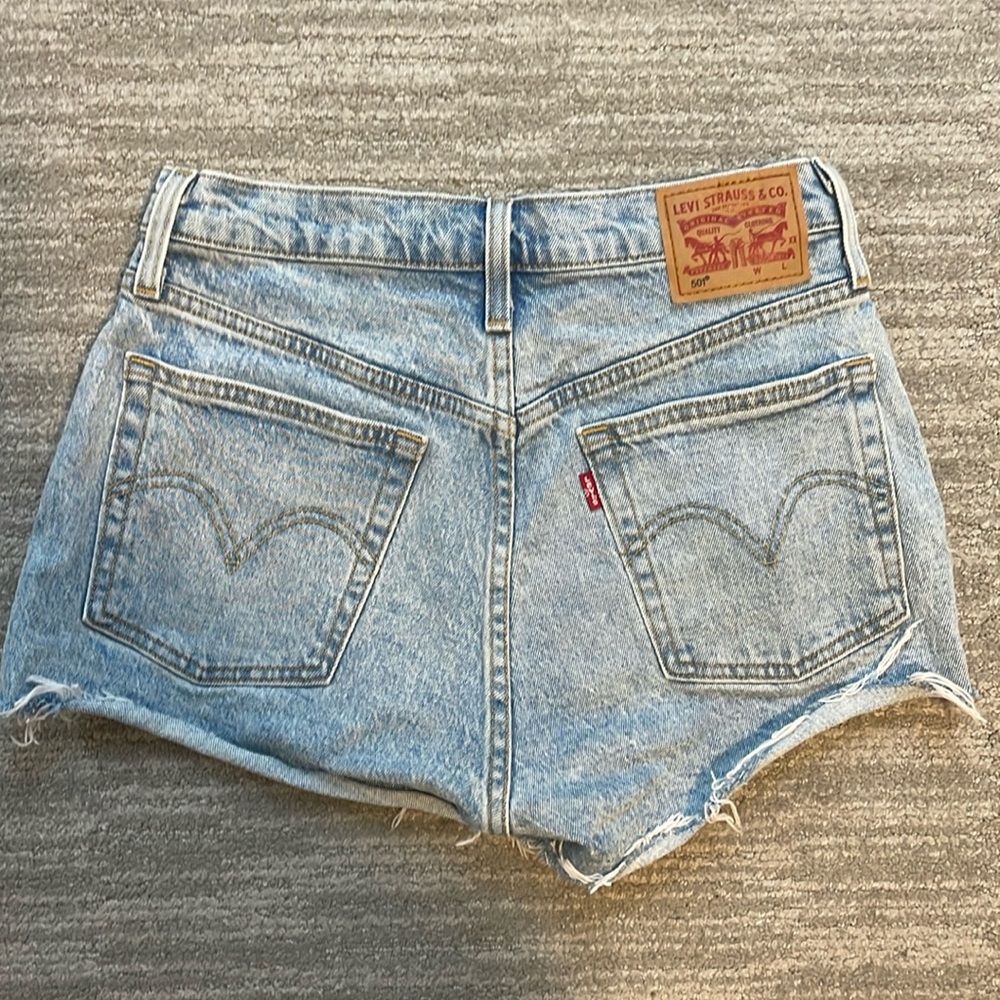 Levi light denim shorts